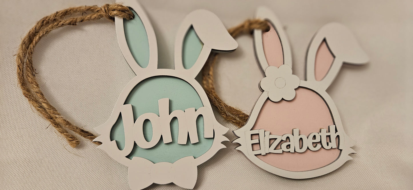Personalized Bunny Basket Tags