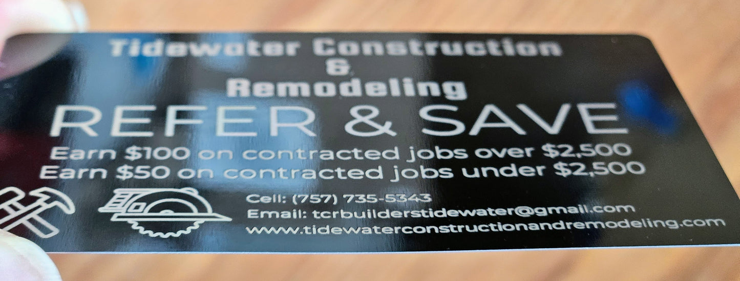 Aluminum Business Cards