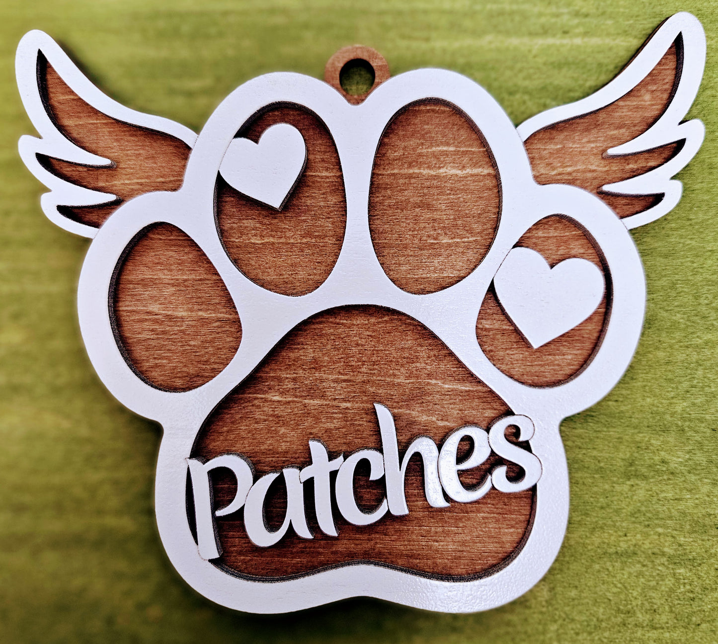 Custom Paw Print Christmas Ornament