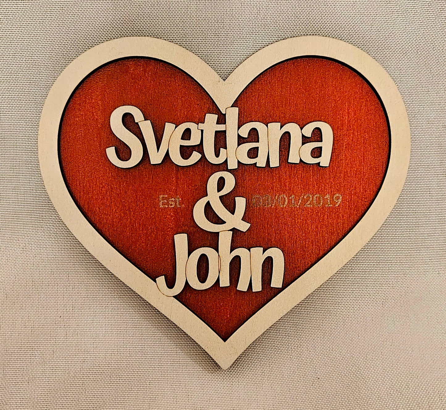 Personalized Heart Plaque!